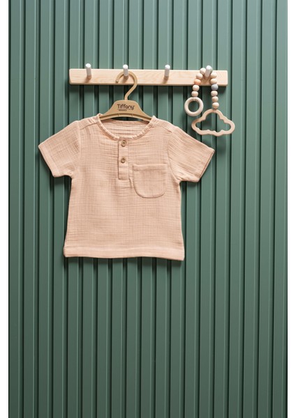 Unisex Bebek & Çocuk Müslin Kısa Kollu Tişört – 3 Ay - 6 Yaş