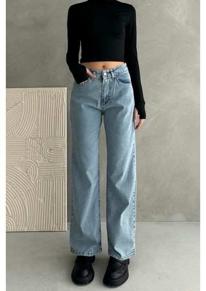 Normal Bel Geniş Paça Wide Leg Jean - 1755