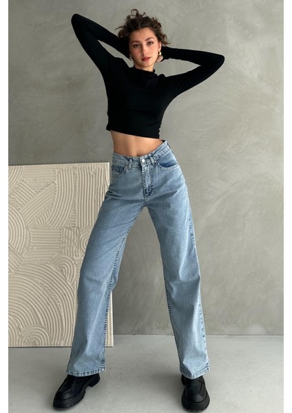 Normal Bel Geniş Paça Wide Leg Jean - 1755 fiyatları