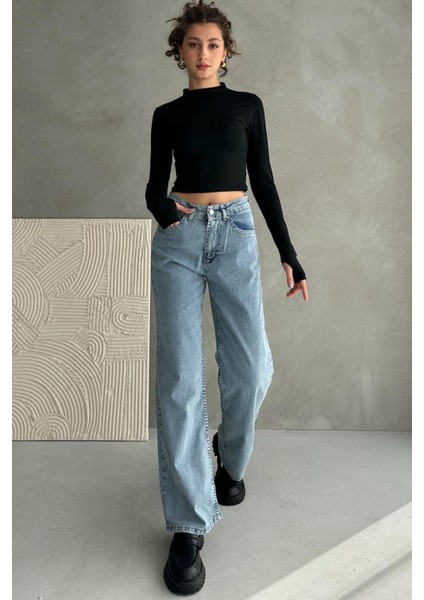 Normal Bel Geniş Paça Wide Leg Jean - 1755 fırsatları