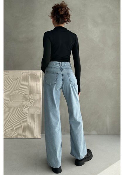 Normal Bel Geniş Paça Wide Leg Jean - 1755 indirimleri