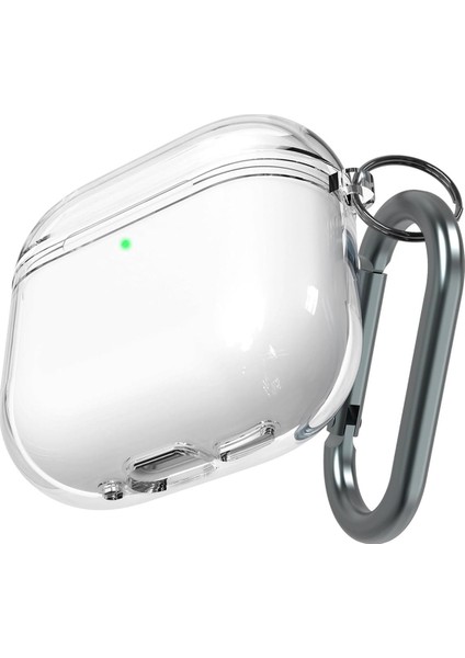 Airpods 4. Nesil Kulaklık Kılıfı Silikon 2024 Kancalı Kılıf Şeffaf