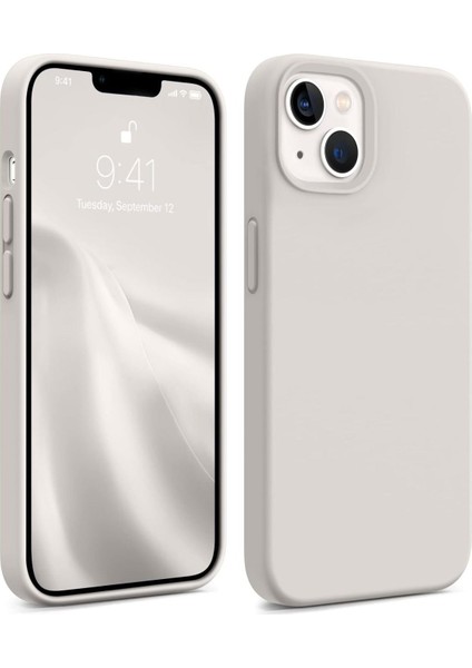 Apple Iphone 13-14 Lansman Kılıf Içi Kadifeli Kamera Yükseltili Silikon Kapak Taş