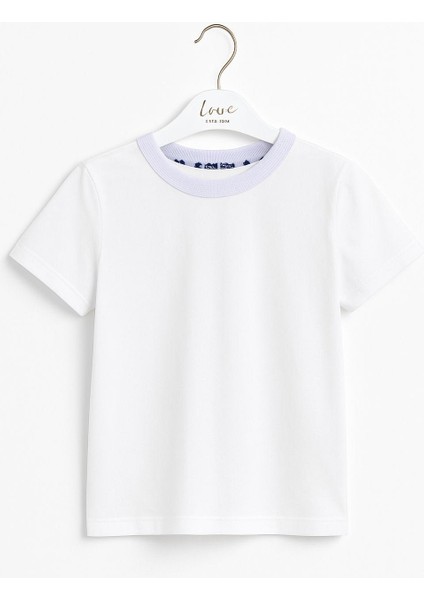 %100 Pamuk Beyaz Düz Tişört