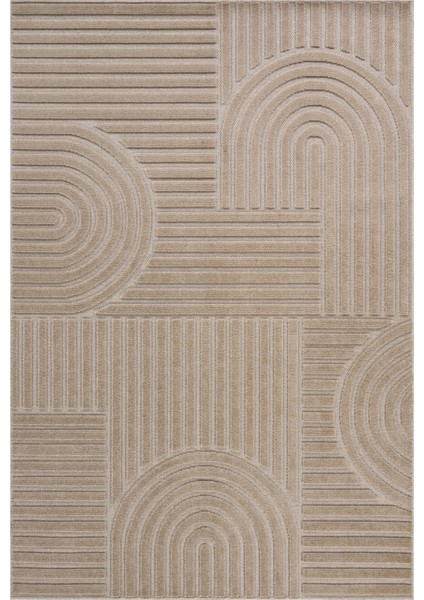 Iskandinav Rune Beige 100X300 cm Salon Mutfak Halısı Yolluk Kilim