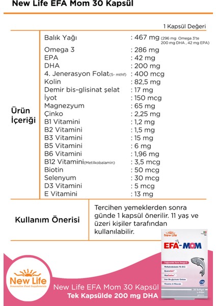 EFA Mom 30 Kapsül fırsatları