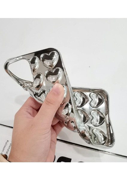 Iphone 11 Uyumlu Kılıf Krom Gümüş Kalp Şık Darbelere Karşı Dayanıklı Yumuşak Silikon Kapak fiyatları