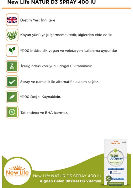 Natur D3 Spray fiyatları