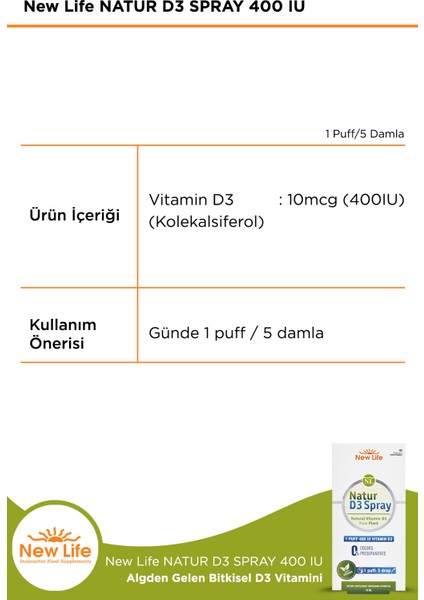 Natur D3 Spray modelleri