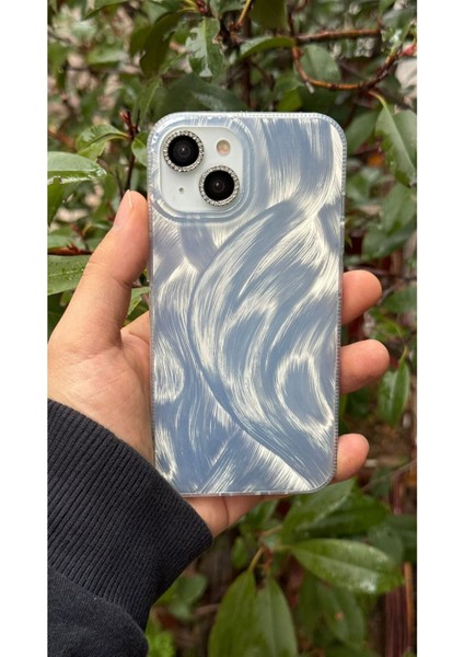 Apple iPhone 13-14 Uyumlu Tüylü Hologramlı Kılıf Darbeye Karşı Dayanıklı Kapak