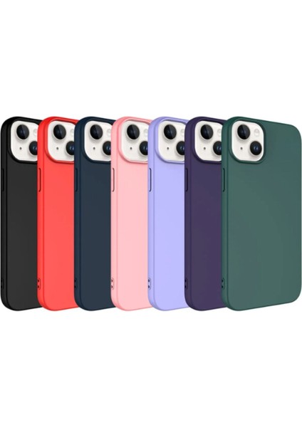 Iphone 15 Kılıf Kadife Lansman Soft Yumuşak Liquid Silikon Kamera Korumalı Kapak Kırmızı modelleri