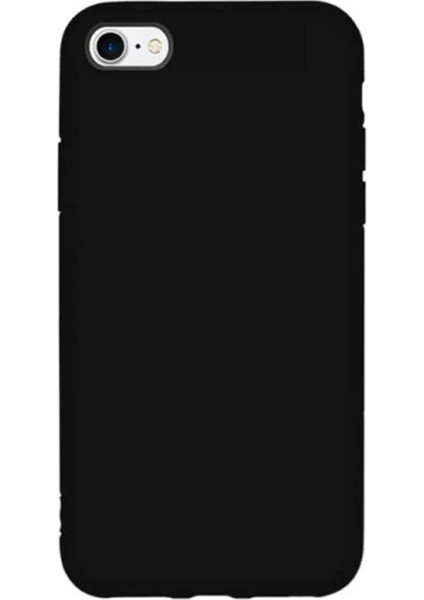 Iphone 7 / 8 / Se 2020 Uyumlu Içi Kadife Lansman Silikon Kılıf Kapak Siyah