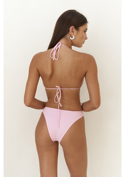Samudra Halka Detaylı Pembe Bikini Üstü