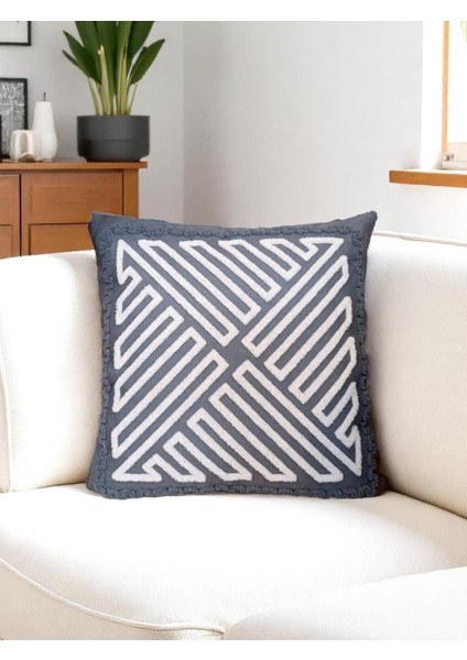 Bohem Tarz Punch Nakışlı Kırlent Kılıfı 43x43cm fiyatları