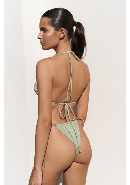 Cahya Bağlamalı Yeşil Bikini Altı fırsatları
