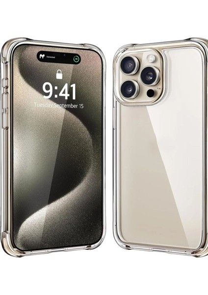 Iphone 15 Pro Max Şeffaf Kılıf Airbag Antishock Köşeli Darbe Emici Şeffaf Kapak