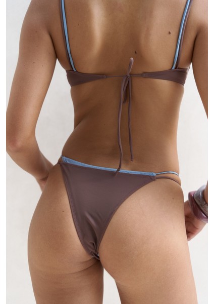 Dharma Renk Bloklu Kahve Bikini Altı