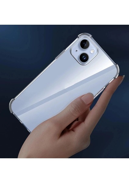 Iphone 15 Şeffaf Kılıf Airbag Antishock Köşeli Darbe Emici Şeffaf Kapak