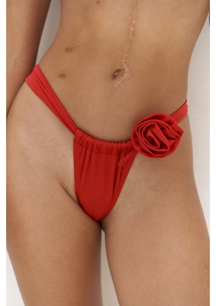 Larasis Çiçek Detaylı Kırmızı Bikini Altı fırsatları