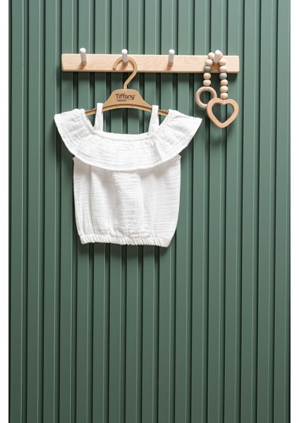 Kız Bebek Müslin Ip Askılı Tişört – 6 Ay - 3 Yaş | %100 Pamuk