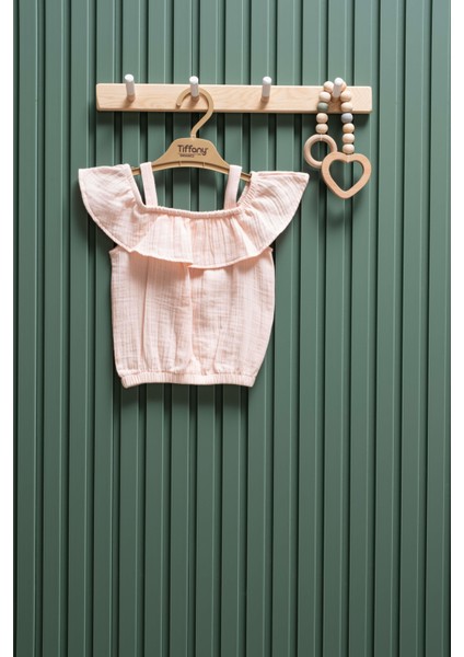 Kız Bebek Müslin Ip Askılı Tişört – 6 Ay - 3 Yaş | %100 Pamuk