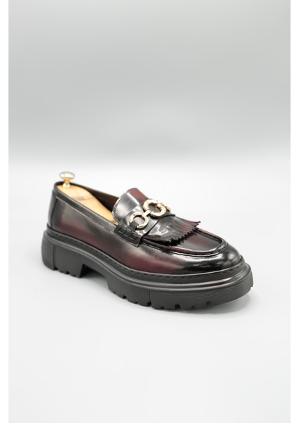 Cyrus Model Hakiki Deri El Yapımı Erkek Bordo Açma Casual Ayakkabı modelleri