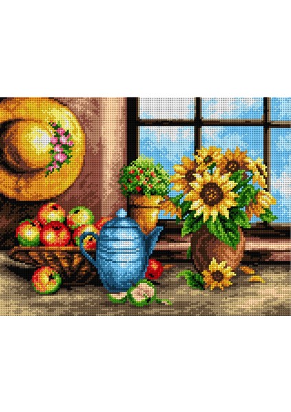 Baskılı Goblen Ayçiçeği ve Meyveler 2300 30*40 cm