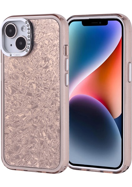 iPhone Uyumlu 13 Kılıf Taşlı Tasarımlı Zore Kapi Kapak-Gold