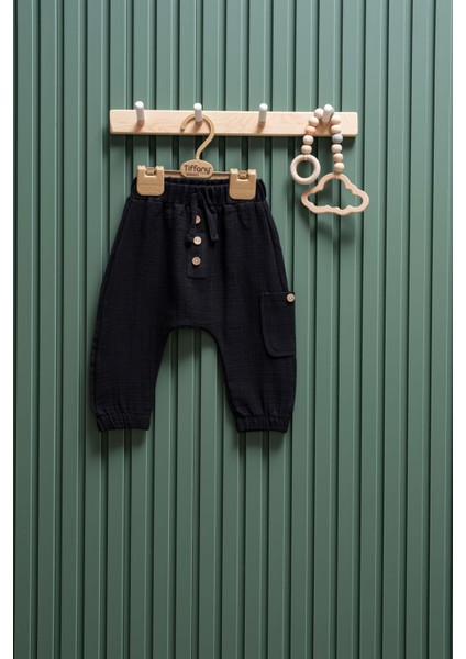 Bebek Müslin Şalvar Düğmeli Pantolon – 6 Ay - 3 Yaş