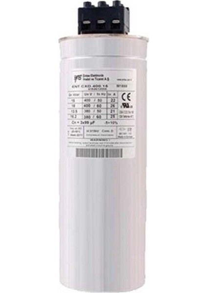 M5030 ENT.CXD.H-450-20 Trifaze Kondansatör 450VAC 20KVAR 90X255MM