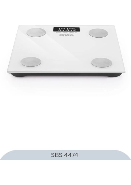 SBS-4474 26X26 cm Bluetooth Dijital Yağ Su Kas Vücut Kitle Endeksi Kilo Ölçer Tartı Baskül