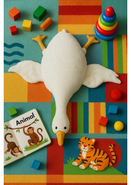 Peluş Kaz Yastık, Büyük Boy, Beyaz, Yumuşak Dolgu Uyku Arkadaşı 85 cm fiyatları