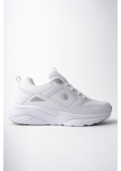 2110YZ Kadın Sneaker Spor Ayakkabı Ortopedik İç Taban Düz Taban Beyaz Renk