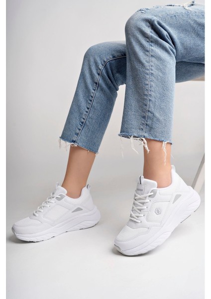 2110YZ Kadın Sneaker Spor Ayakkabı Ortopedik İç Taban Düz Taban Beyaz Renk modelleri