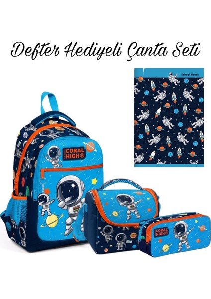 Kids Okul Çanta Seti (Defter Hediyeli)