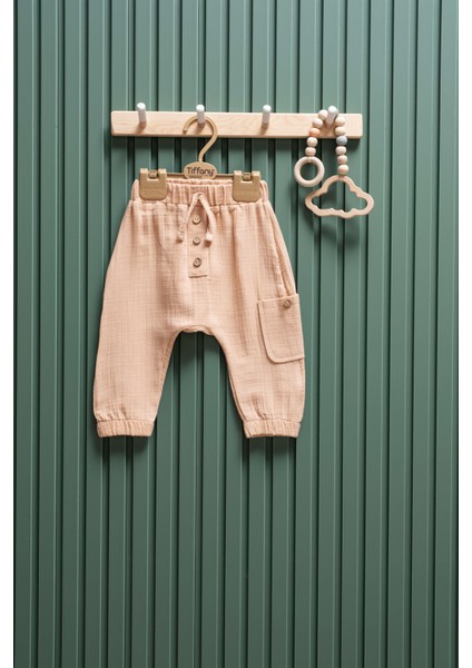 Bebek Müslin Şalvar Düğmeli Pantolon – 6 Ay - 3 Yaş