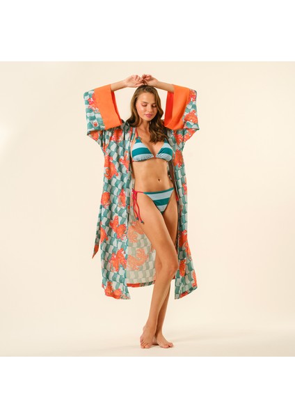 Prınkıpo Polyamıde Bikini Üstü 23X21 cm Yeşil - Mavi indirimleri