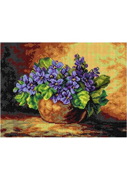 Baskılı Goblen Mor Menekşe 2889 30*40 cm
