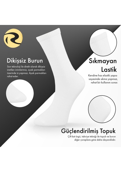 Pamuklu Erkek Düz Tenis Çorap Premium 3'lü fiyatları