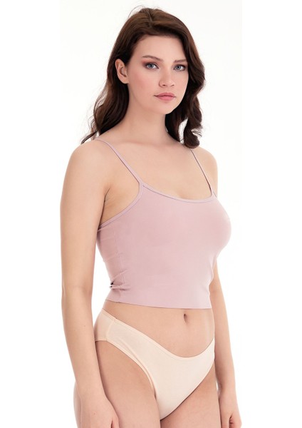 Kadın Ip Askılı Lazer Kesim Crop Büstiyer - BST2005 fiyatları