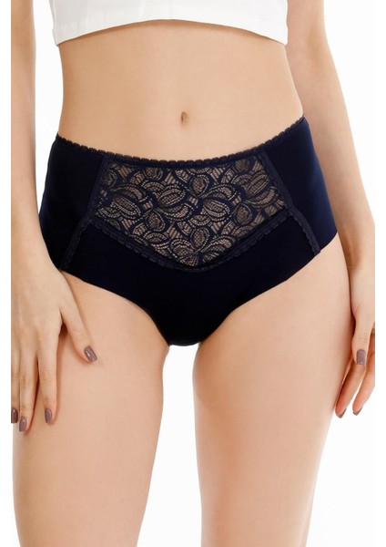 Kadın Lazer Kesim Dantel Detaylı Slip Külot 3'lü Paket Set - KTS3100