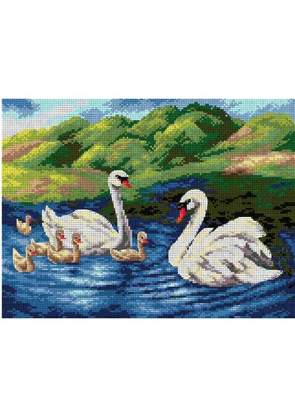 Baskılı Goblen Kuğular 2616 30*40 cm