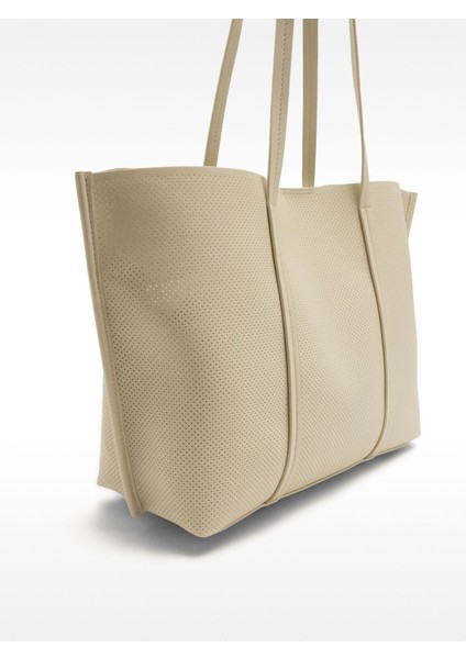 Içi Çıkarılabilir Delikli Shopper Çanta modelleri