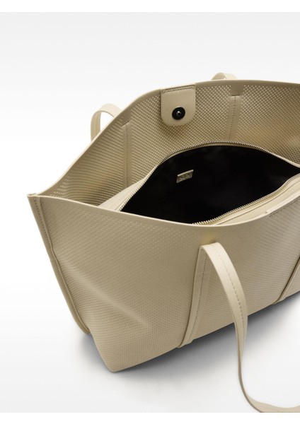 Içi Çıkarılabilir Delikli Shopper Çanta indirimleri