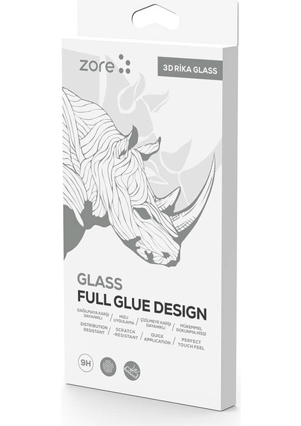 iPhone Uyumlu 14 Pro Max ​​​​​​​​​​​​zore 3D Rika Temperli Cam Ekran Koruyucu fiyatları