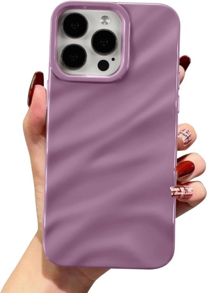 Iphone 15 Pro Uyumlu Kılıf Lüks Parlak Elektroliz Darbelere Dayanıklı Yumuşak Şık Kapak Gül Pembe