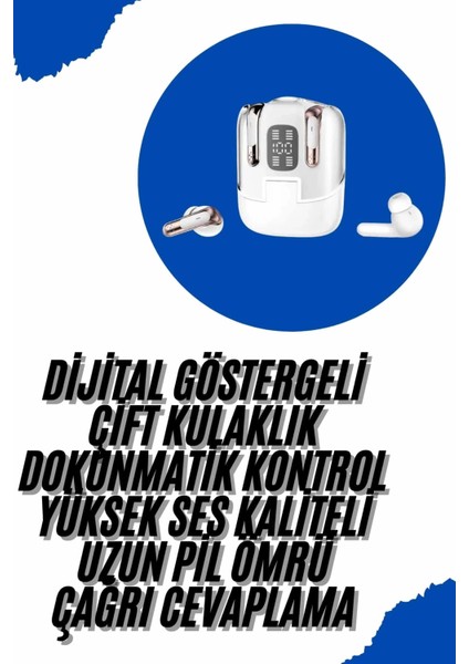 Profesyonel Dijital Göstergeli Düşük Gecikme Bluetooth Kulaklık Çift Kulaklık