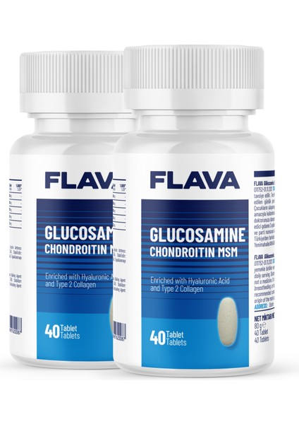 GLUCOSAMİNE CHONDROİTİN MSM - 40 Tablet x 2 Adet
