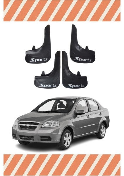 Chevrolet Aveo Sedan 2005-2011 Sports Yazılı 4’lü Tozluk Çamurluk Paçalık