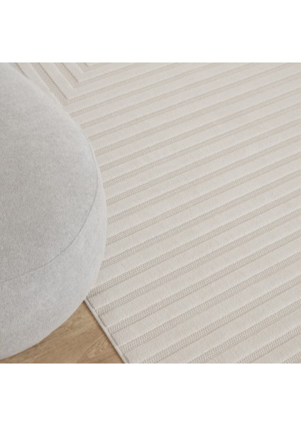 Iskandinav Rune White 80X150 cm Salon Mutfak Halısı Yolluk Kilim
